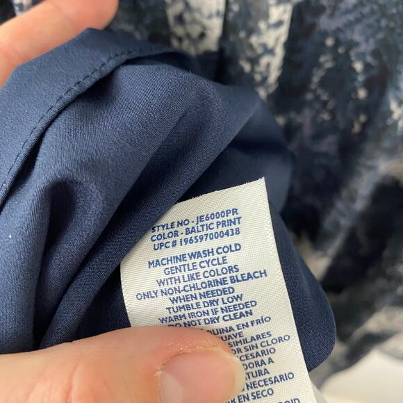 Joie Limited Edition Navy Floral Baltic Print Swing Dress Summer Chic Medium - Picture 10 of 10